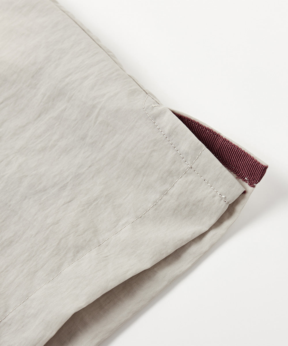 Crinkle-Finish Regular-Collar Relaxed Shirt