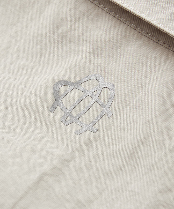 Crinkle-Finish Regular-Collar Relaxed Shirt