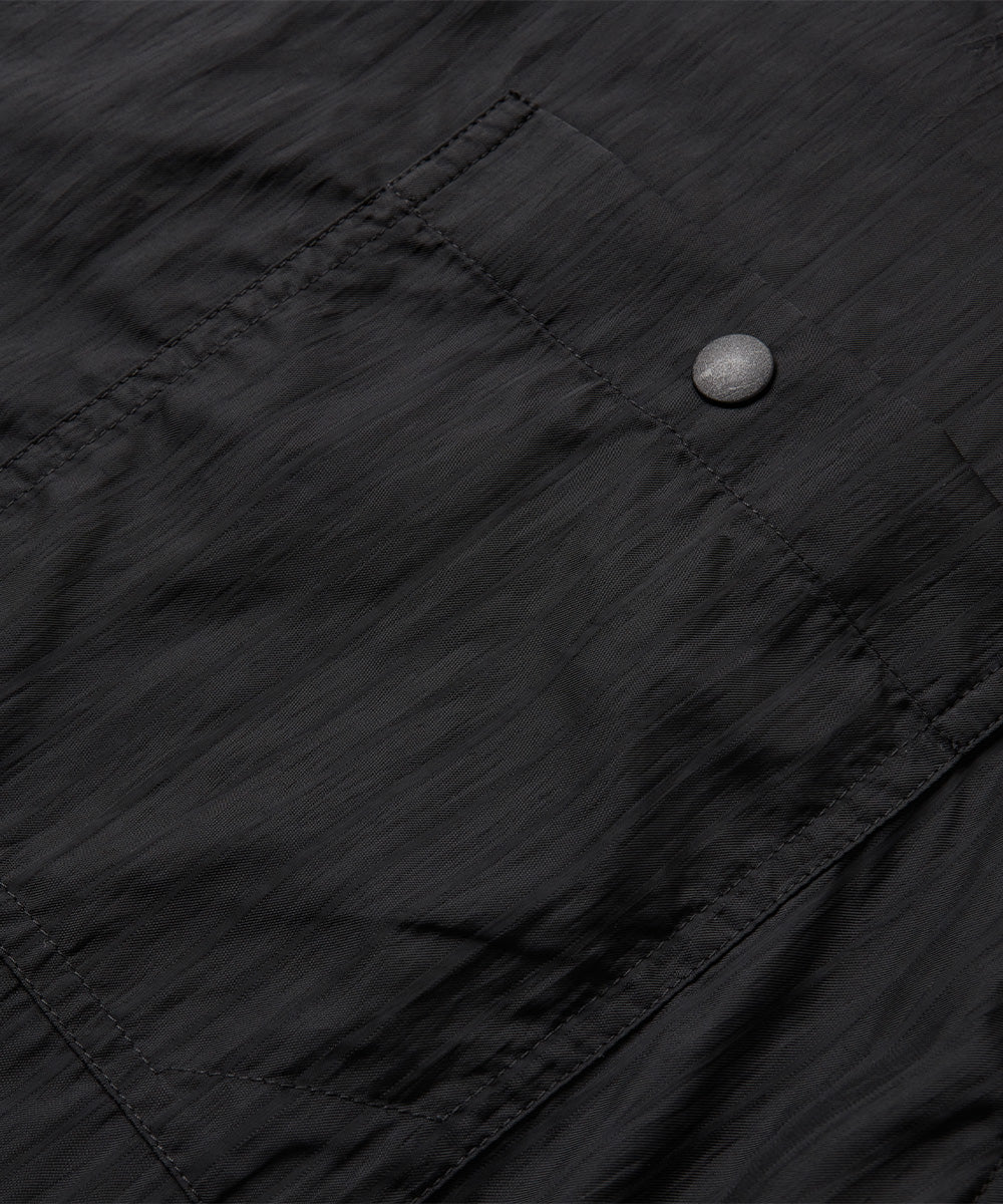 Shadow Stripe Open-Collar Short-Sleeve Shirt