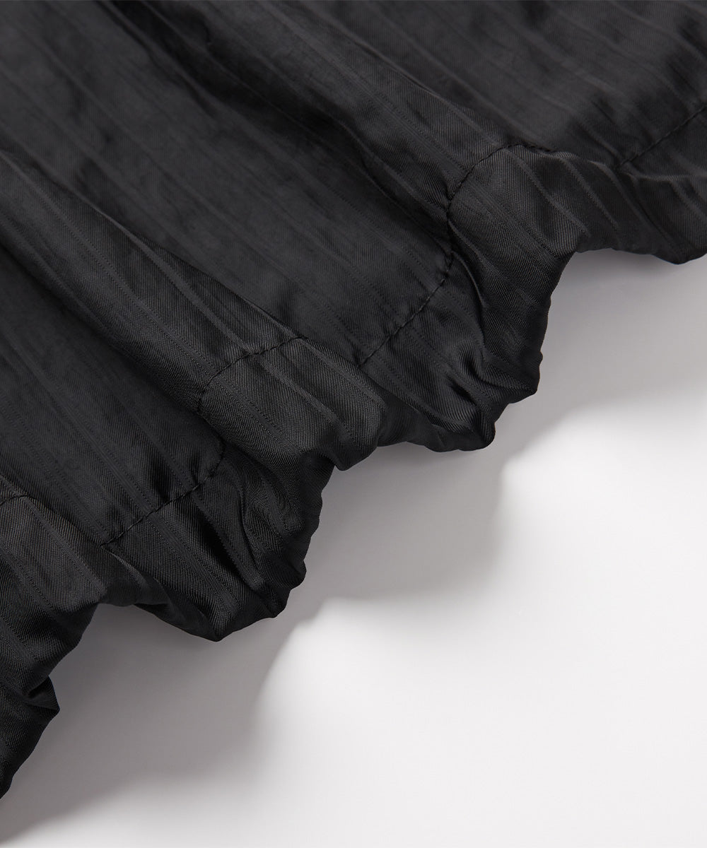 Shadow Stripe Open-Collar Short-Sleeve Shirt