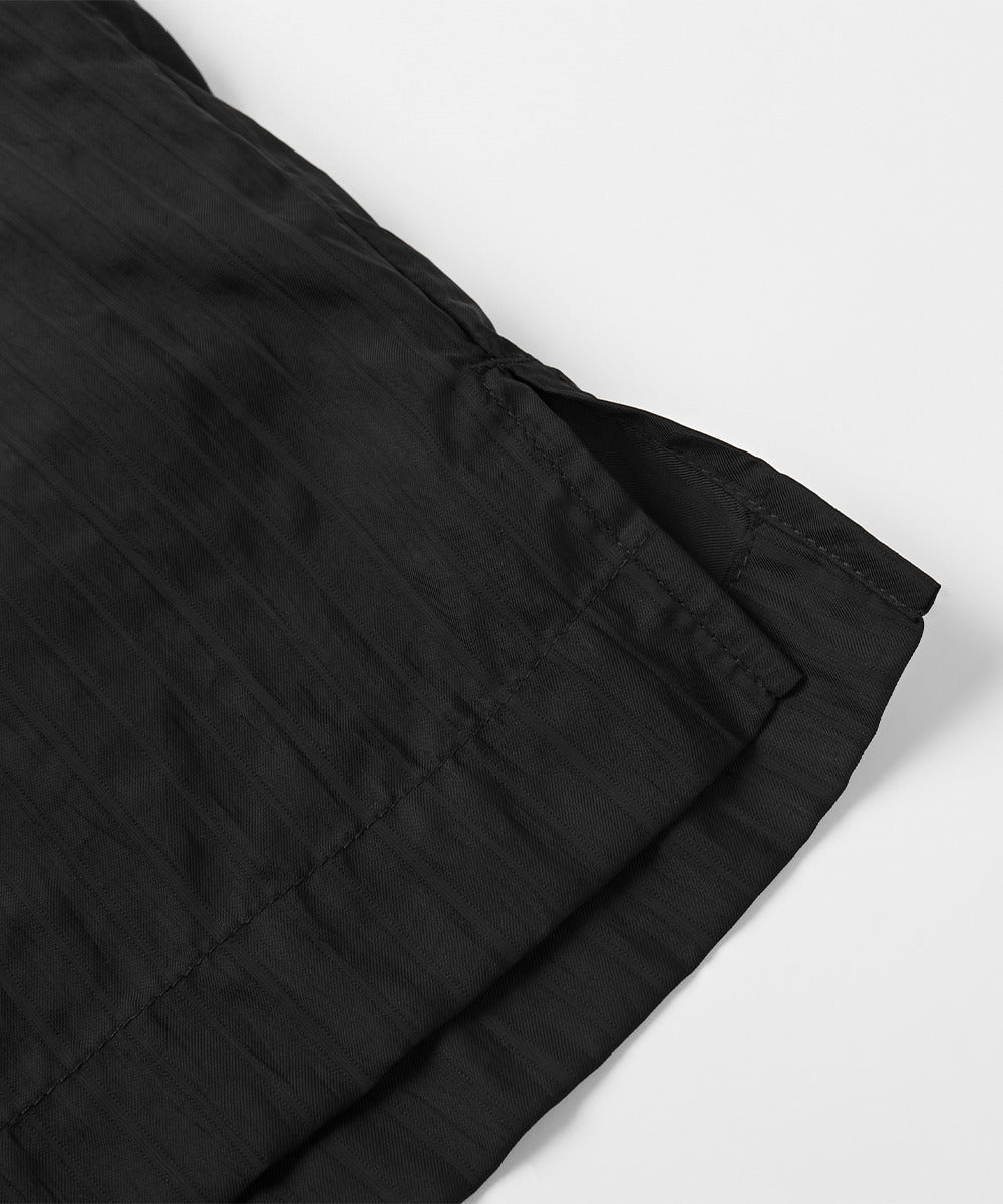 Shadow Stripe Big-Collar Long-Sleeve Shirt