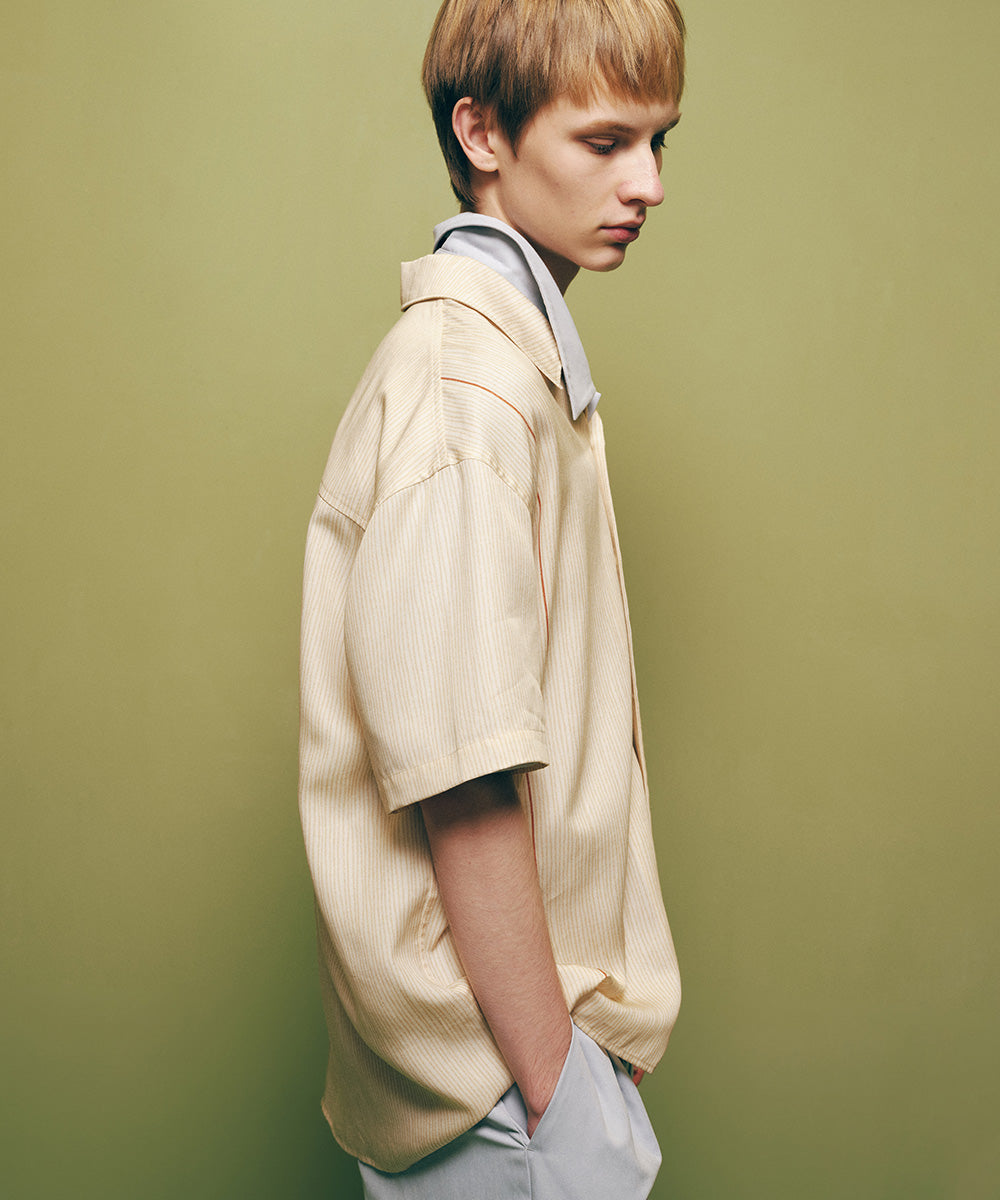 Resort-Style Striped S/S Shirt
