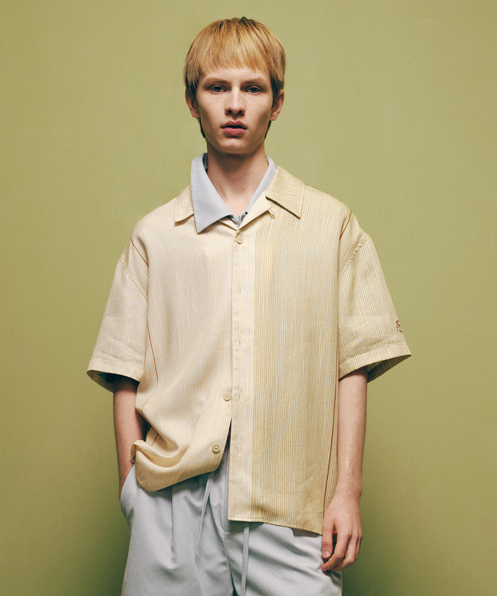 Resort-Style Striped S/S Shirt