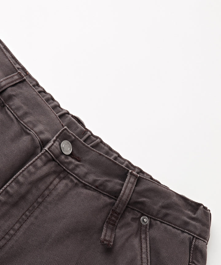 Garment-Washed Straight-Fit Denim