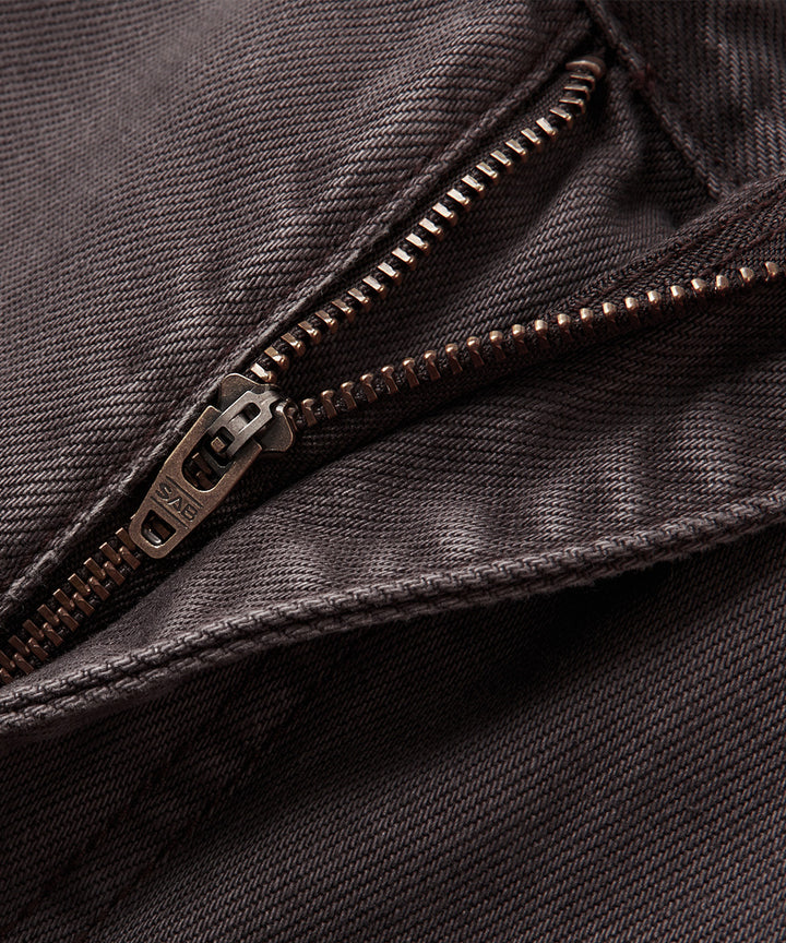 Garment-Washed Straight-Fit Denim