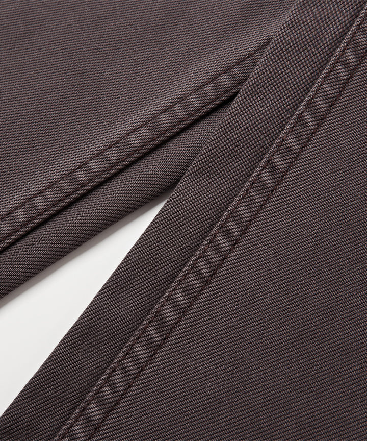 Garment-Washed Straight-Fit Denim