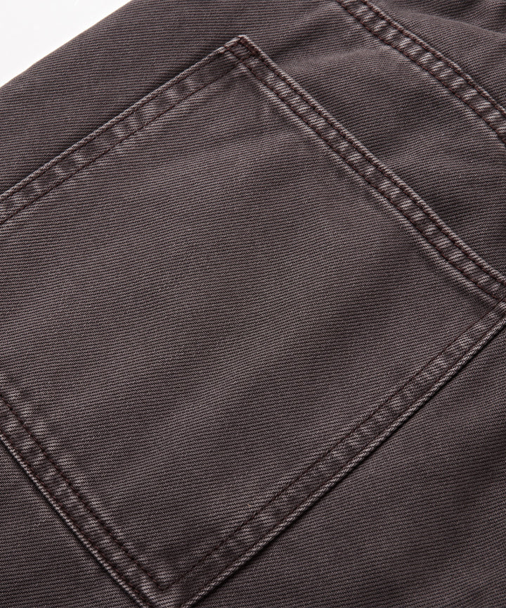 Garment-Washed Straight-Fit Denim