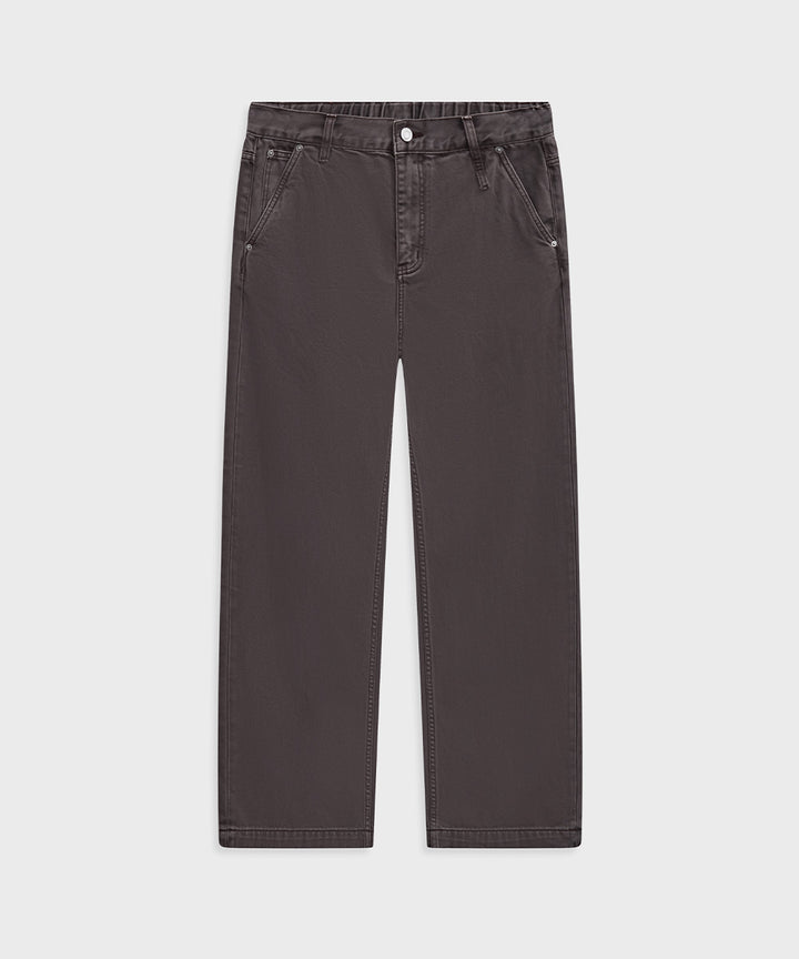 Garment-Washed Straight-Fit Denim