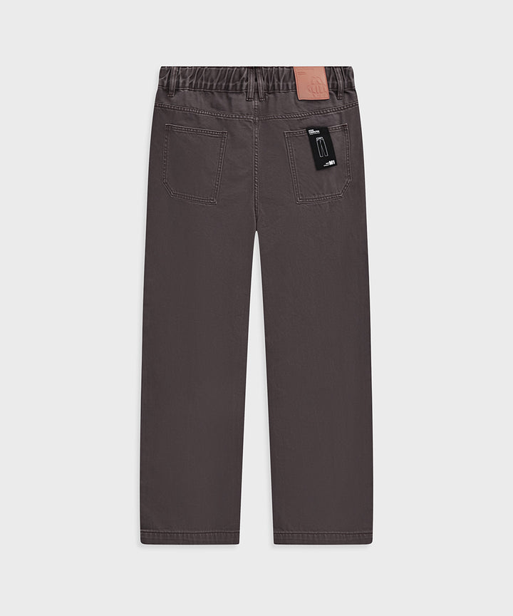 Garment-Washed Straight-Fit Denim