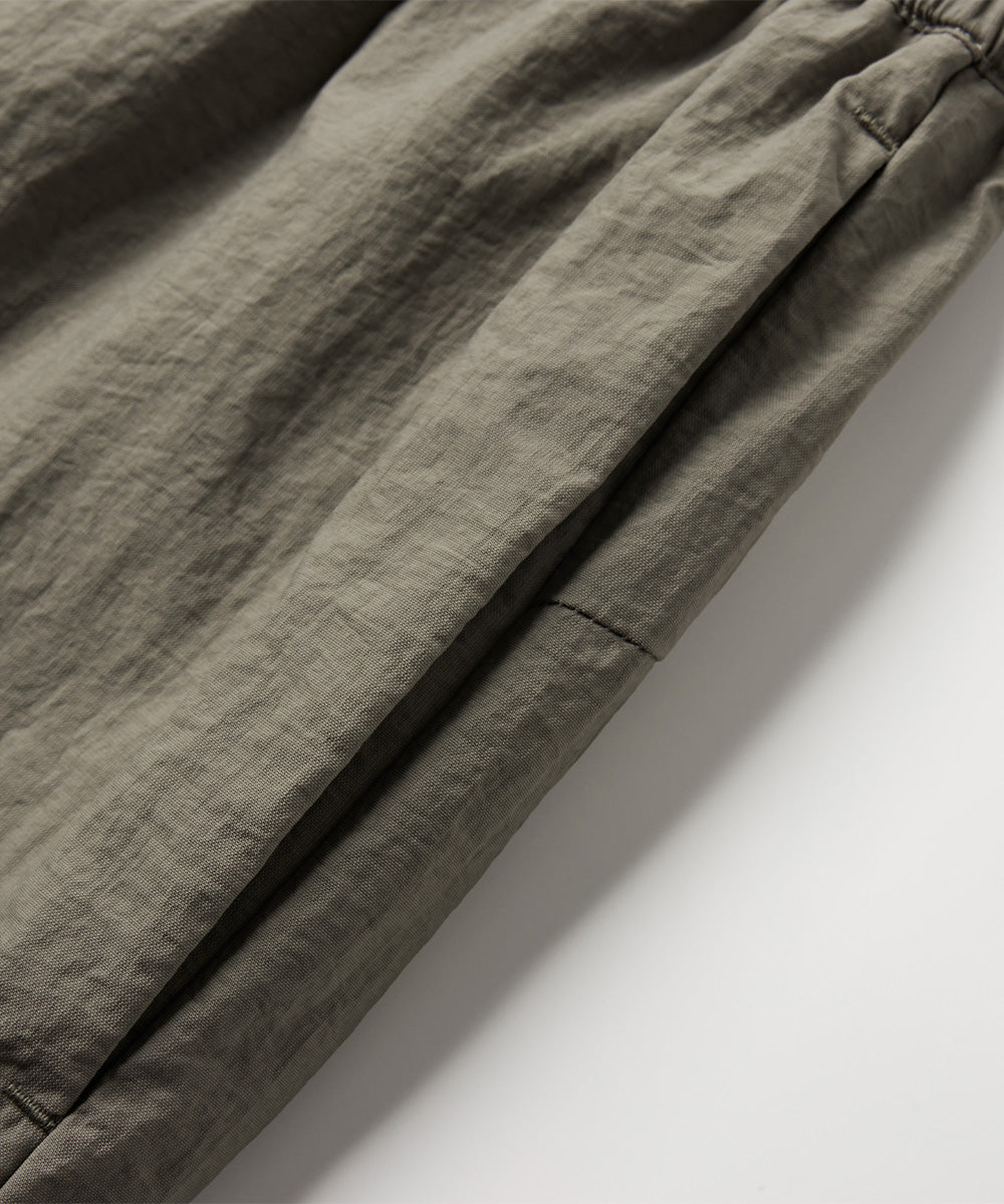 Crinkle-Finish Woven Straight Trousers