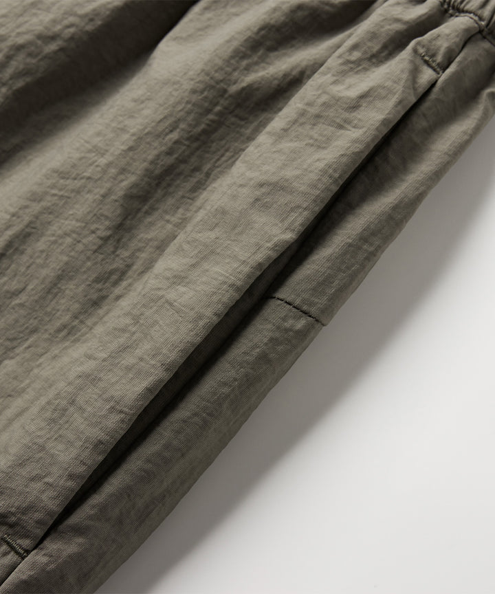 Crinkle-Finish Woven Straight Trousers