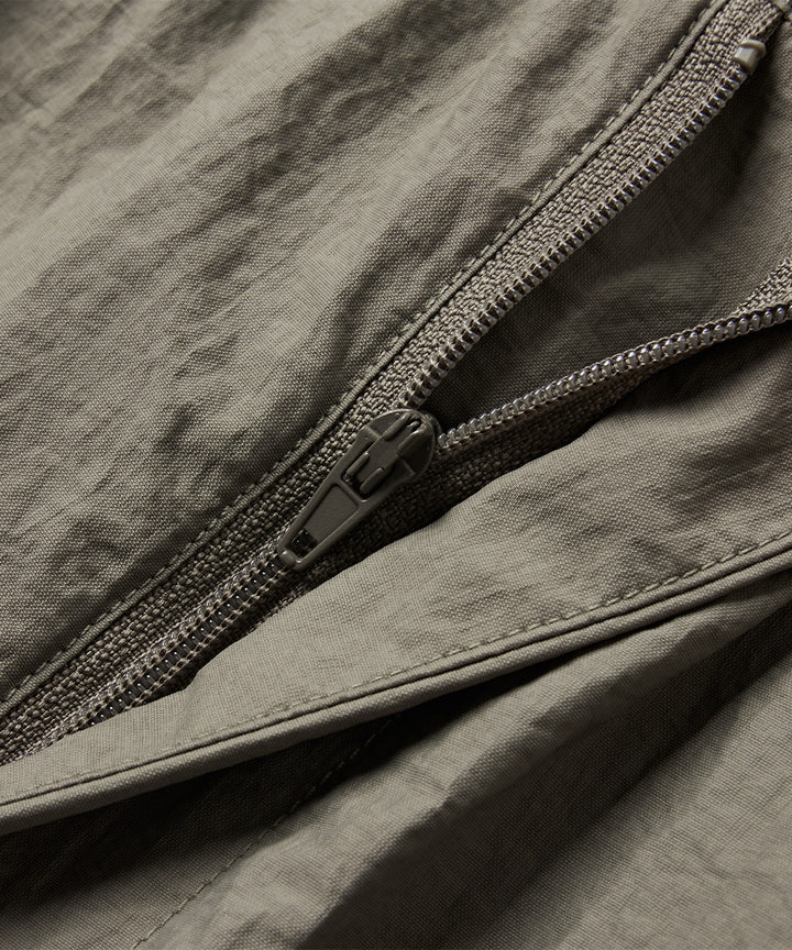 Crinkle-Finish Woven Straight Trousers