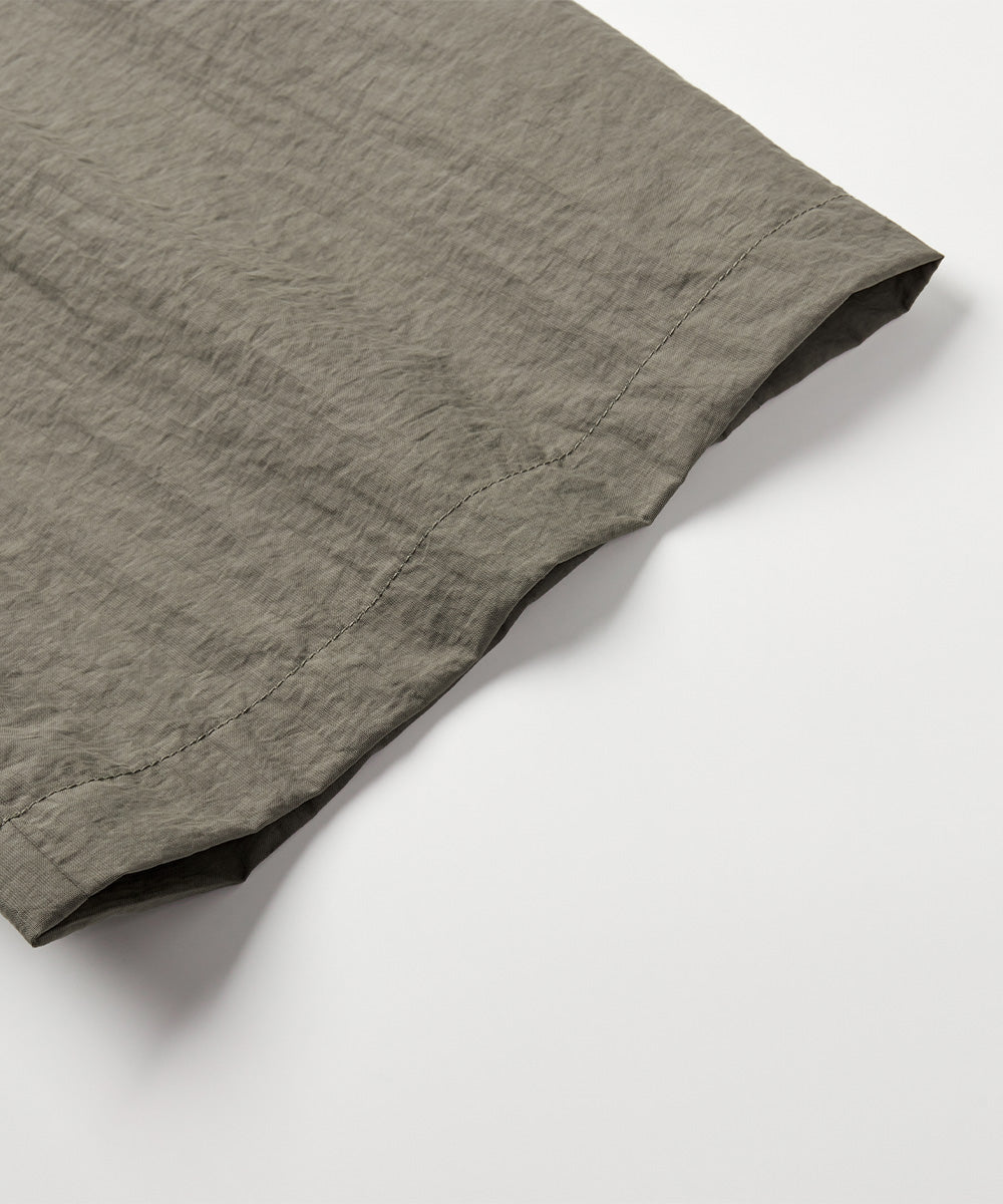 Crinkle-Finish Woven Straight Trousers