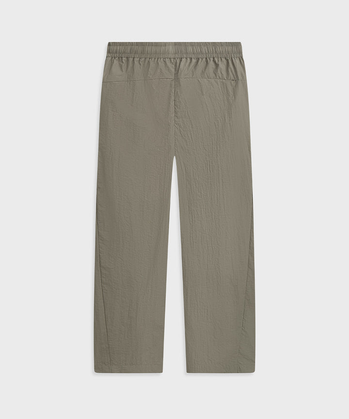 Crinkle-Finish Woven Straight Trousers