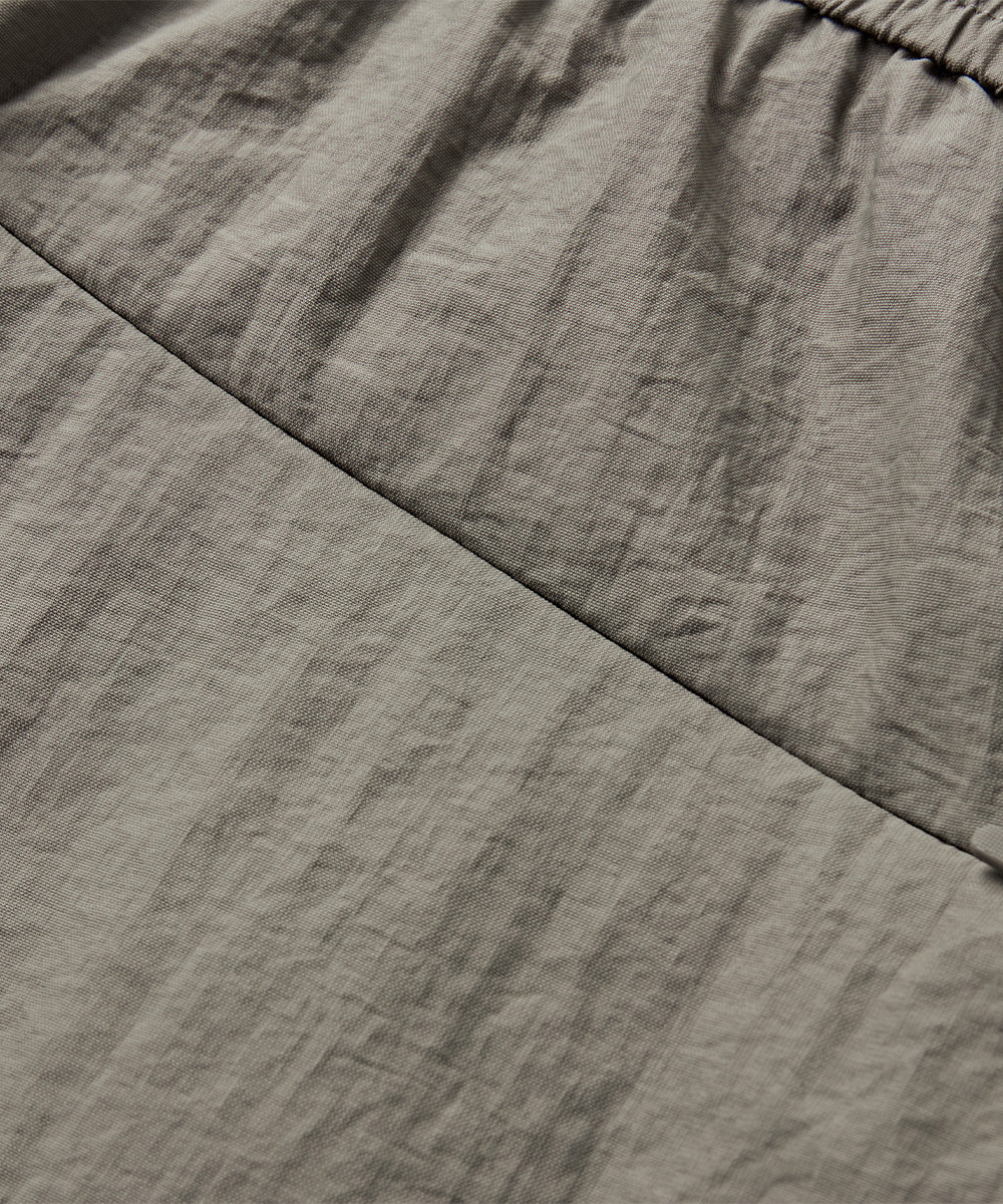 Crinkle-Finish Woven Wide Shorts