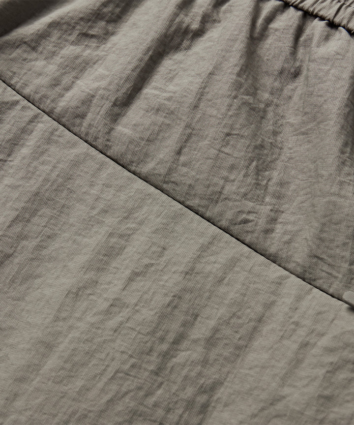 Crinkle-Finish Woven Wide Shorts