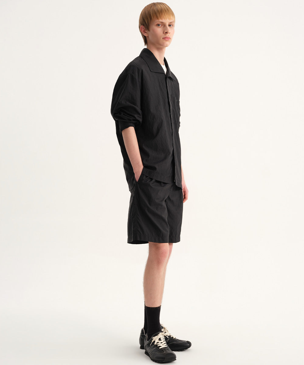 Shadow Stripe Woven Wide Shorts