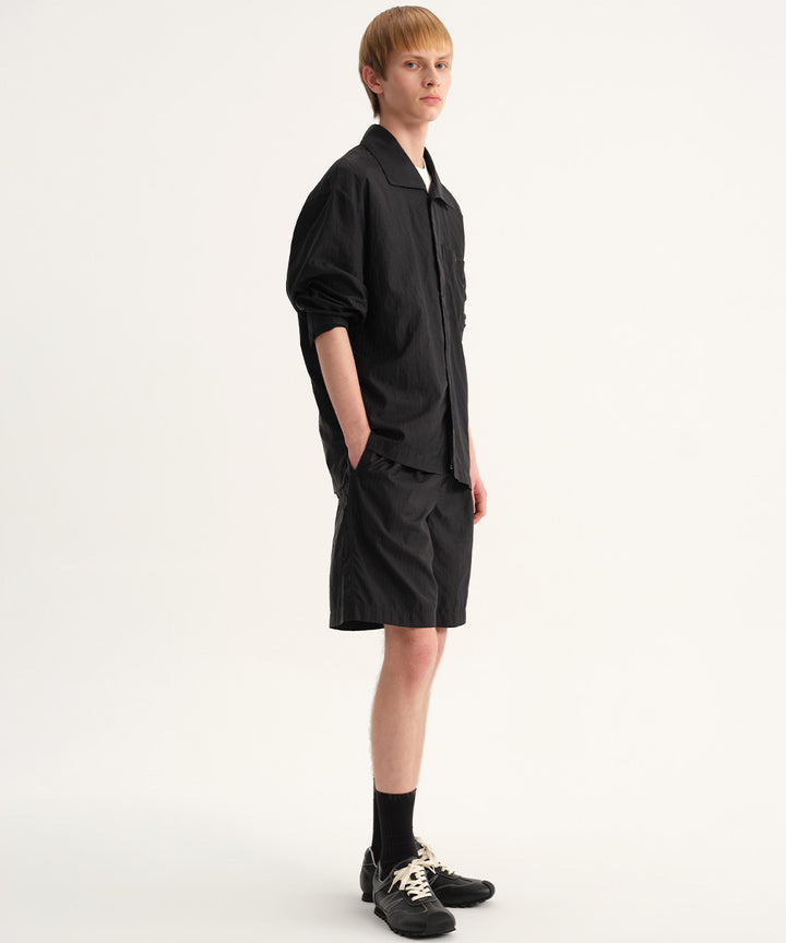 Shadow Stripe Woven Wide Shorts