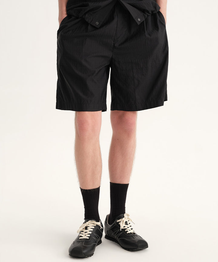 Shadow Stripe Woven Wide Shorts