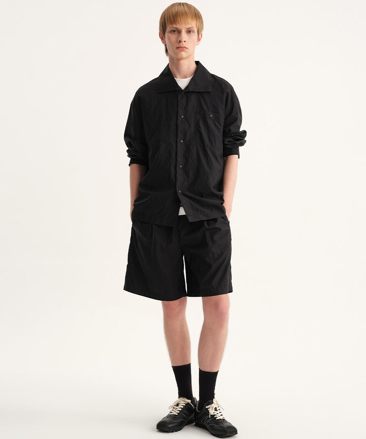Shadow Stripe Woven Wide Shorts