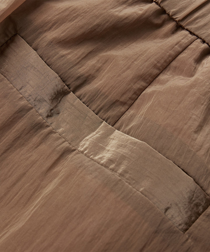 Sheer Crinkle-Finish Woven Wide Shorts