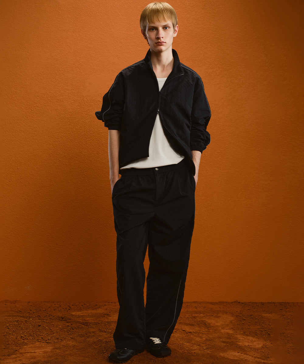 Dry-Touch Diamond-Stitched Wide Pants