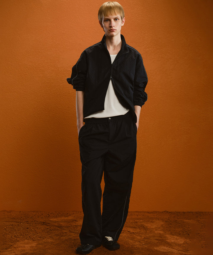 Dry-Touch Diamond-Stitched Wide Pants