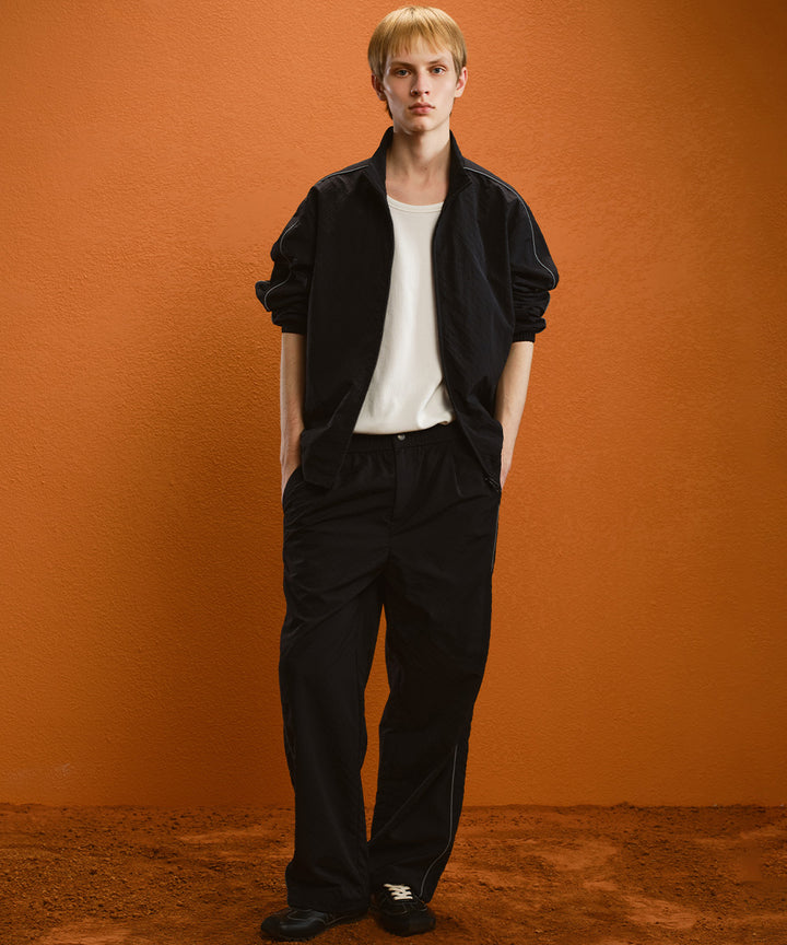 Dry-Touch Diamond-Stitched Wide Pants