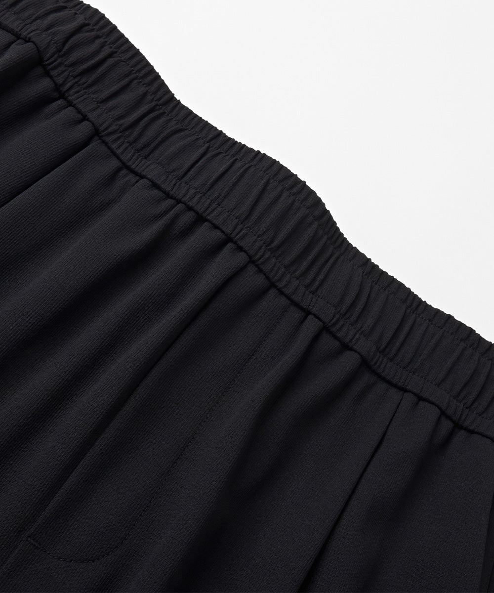 Side-Button Wide Short Pants