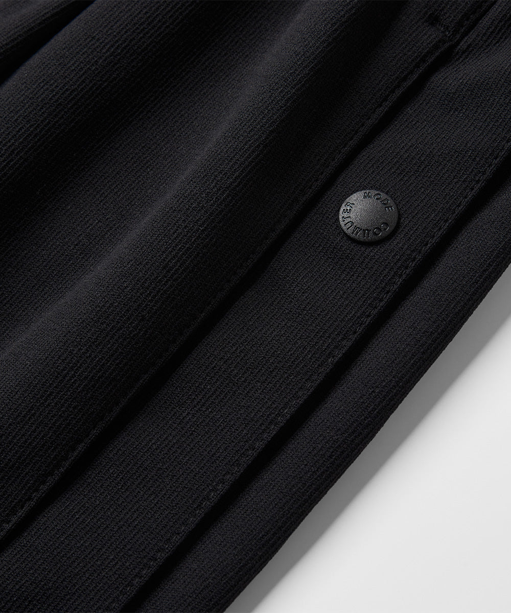 Side-Button Wide Short Pants