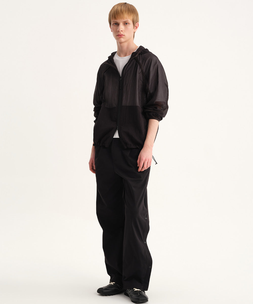 Side-Button Wide Pants