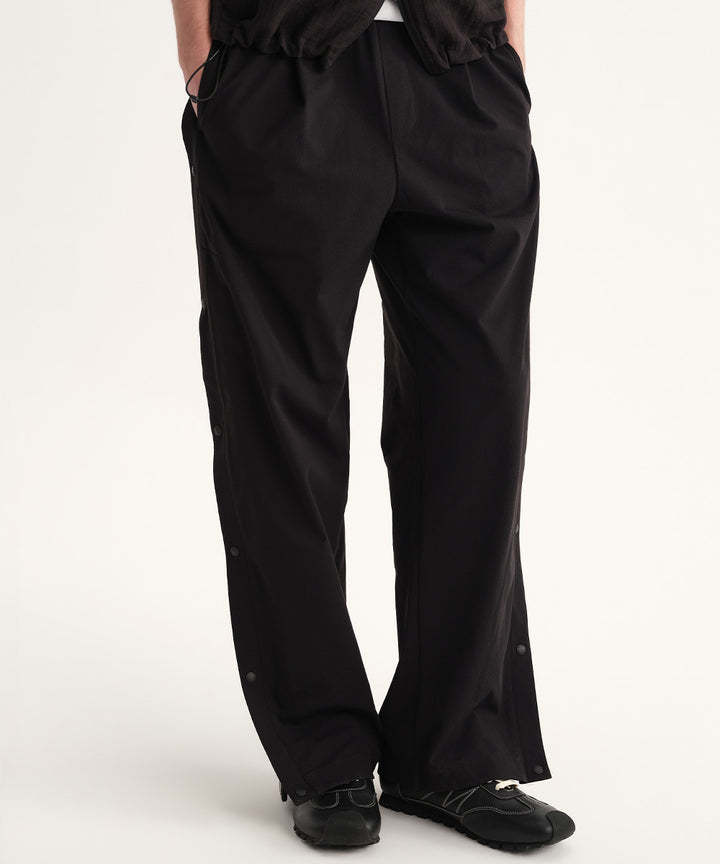 Side-Button Wide Pants