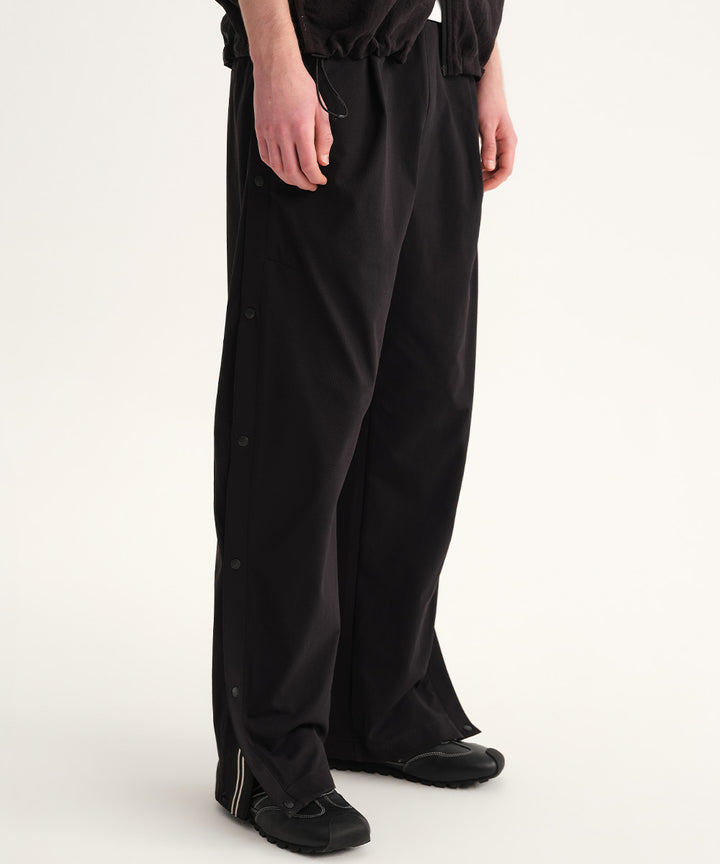 Side-Button Wide Pants