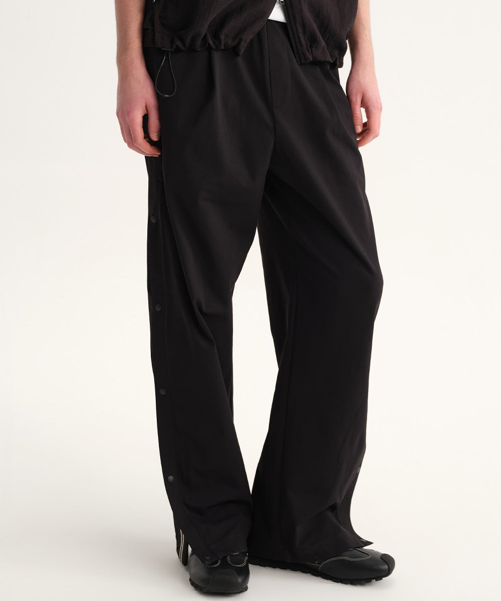 Side-Button Wide Pants