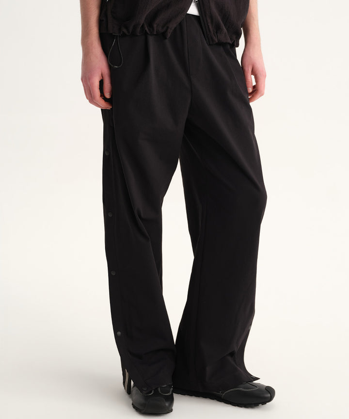 Side-Button Wide Pants