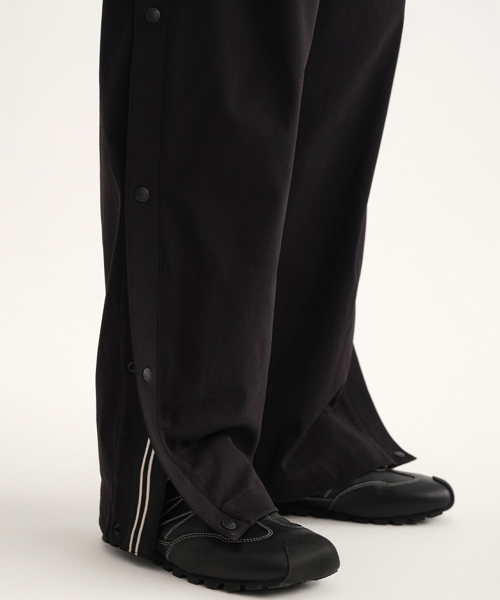 Side-Button Wide Pants