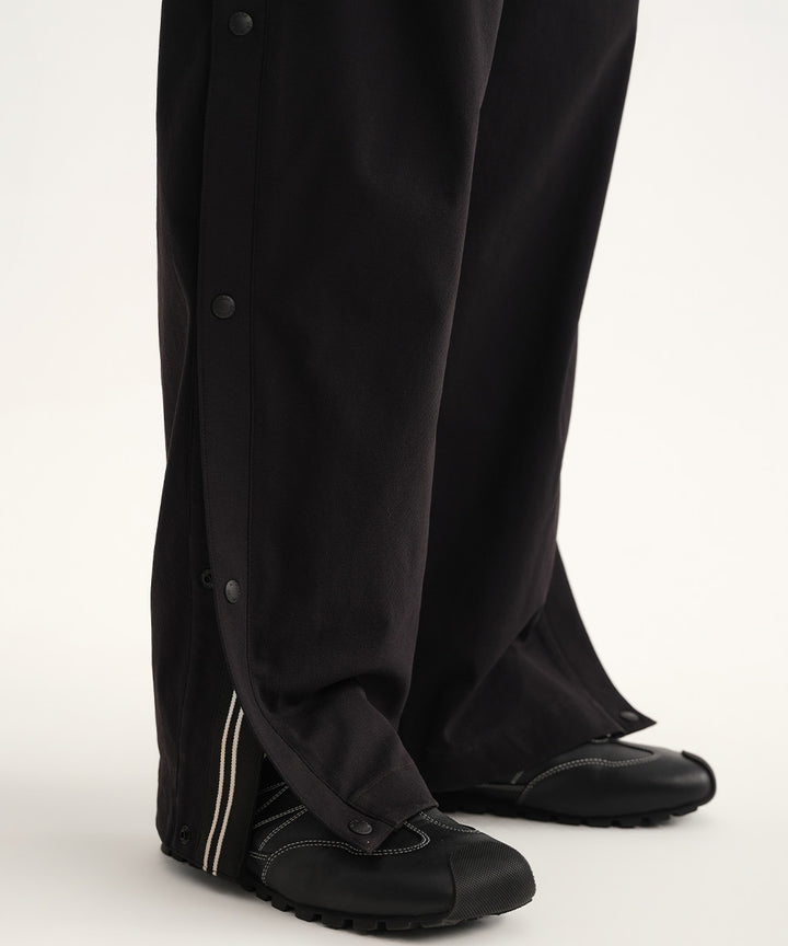 Side-Button Wide Pants