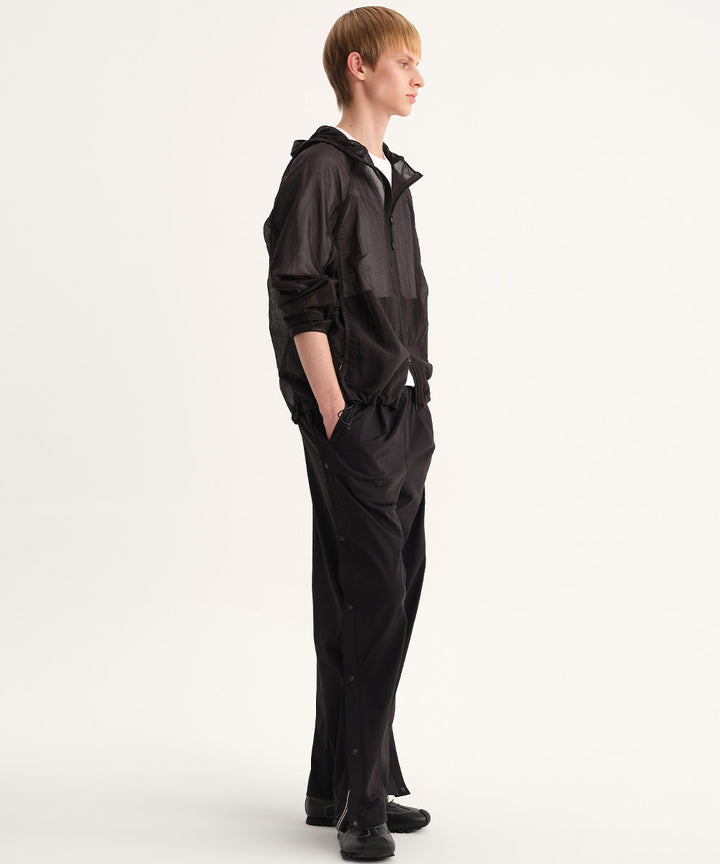 Side-Button Wide Pants