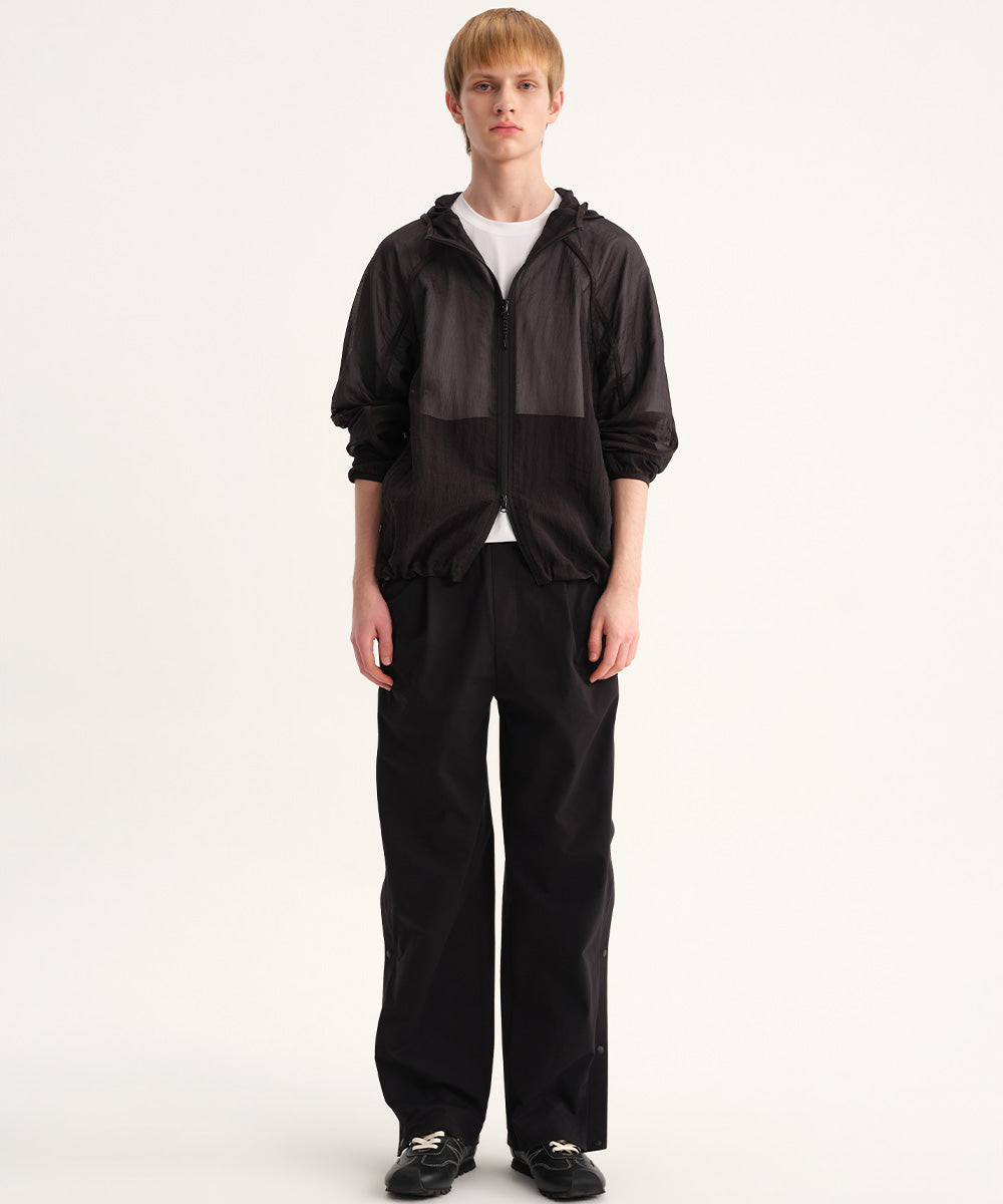 Side-Button Wide Pants