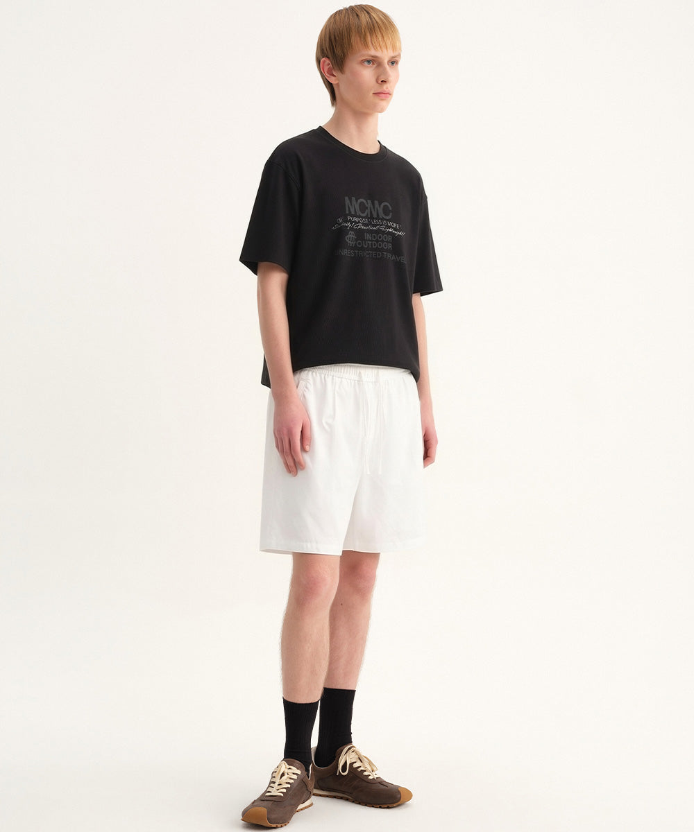 Polyester Wide-Fit Short Pants