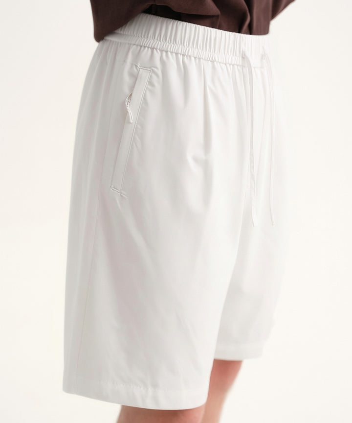 Polyester Wide-Fit Short Pants