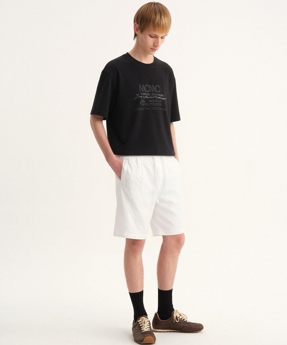 Polyester Wide-Fit Short Pants