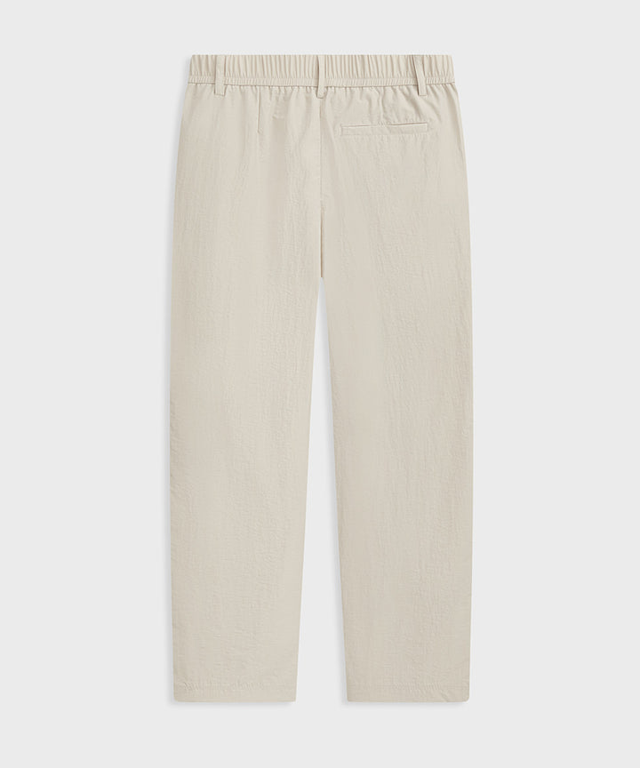 Washer-Finish Straight-Leg Pants