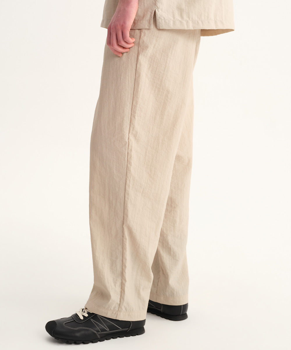 Washer-Finish Straight-Leg Pants