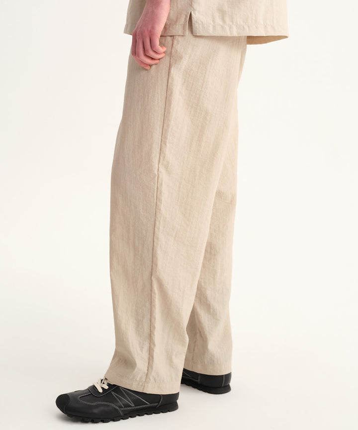 Washer-Finish Straight-Leg Pants