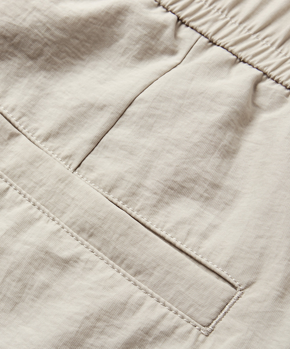Washer-Finish Straight-Leg Pants