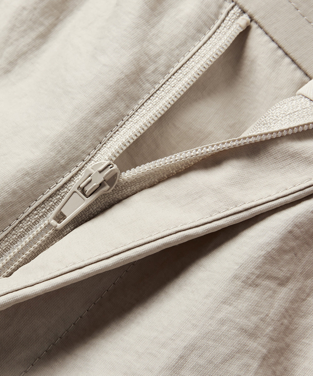 Washer-Finish Straight-Leg Pants