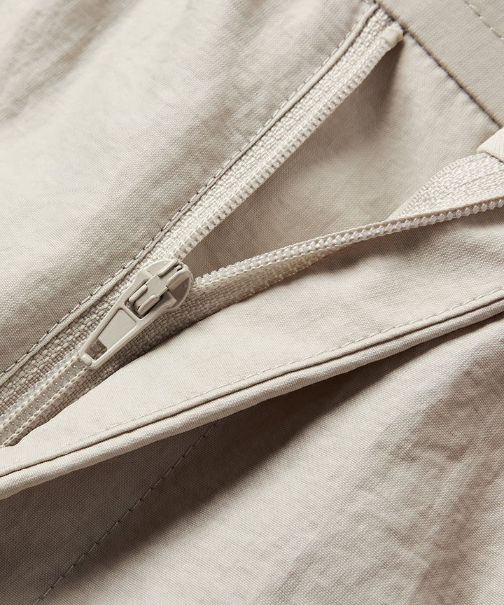 Washer-Finish Straight-Leg Pants