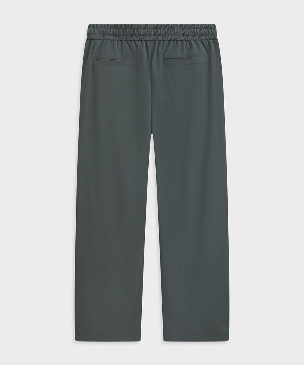 Elastic-Waist Tapered Pants