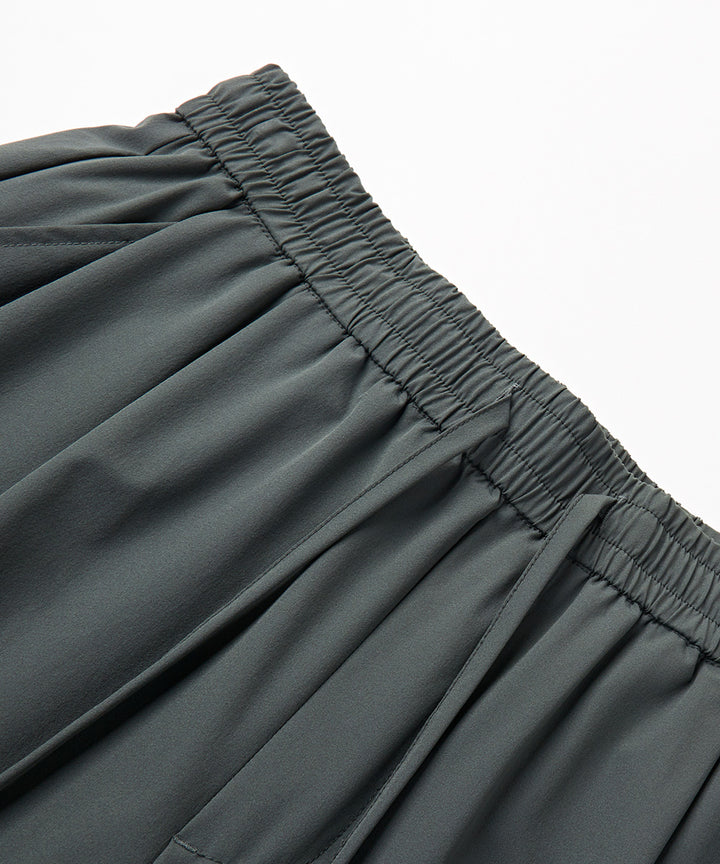 Elastic-Waist Tapered Pants
